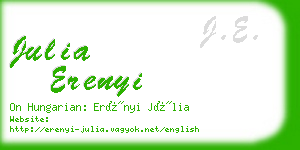 julia erenyi business card